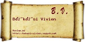 Békési Vivien névjegykártya