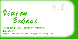 vivien bekesi business card