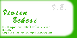 vivien bekesi business card